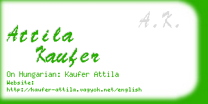 attila kaufer business card